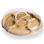 Personalized Charcuterie Board Gift – Round Bamboo Snack Tray with Custom Engraving
