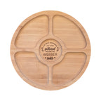 Personalized Charcuterie Board Gift – Round Bamboo Snack Tray with Custom Engraving
