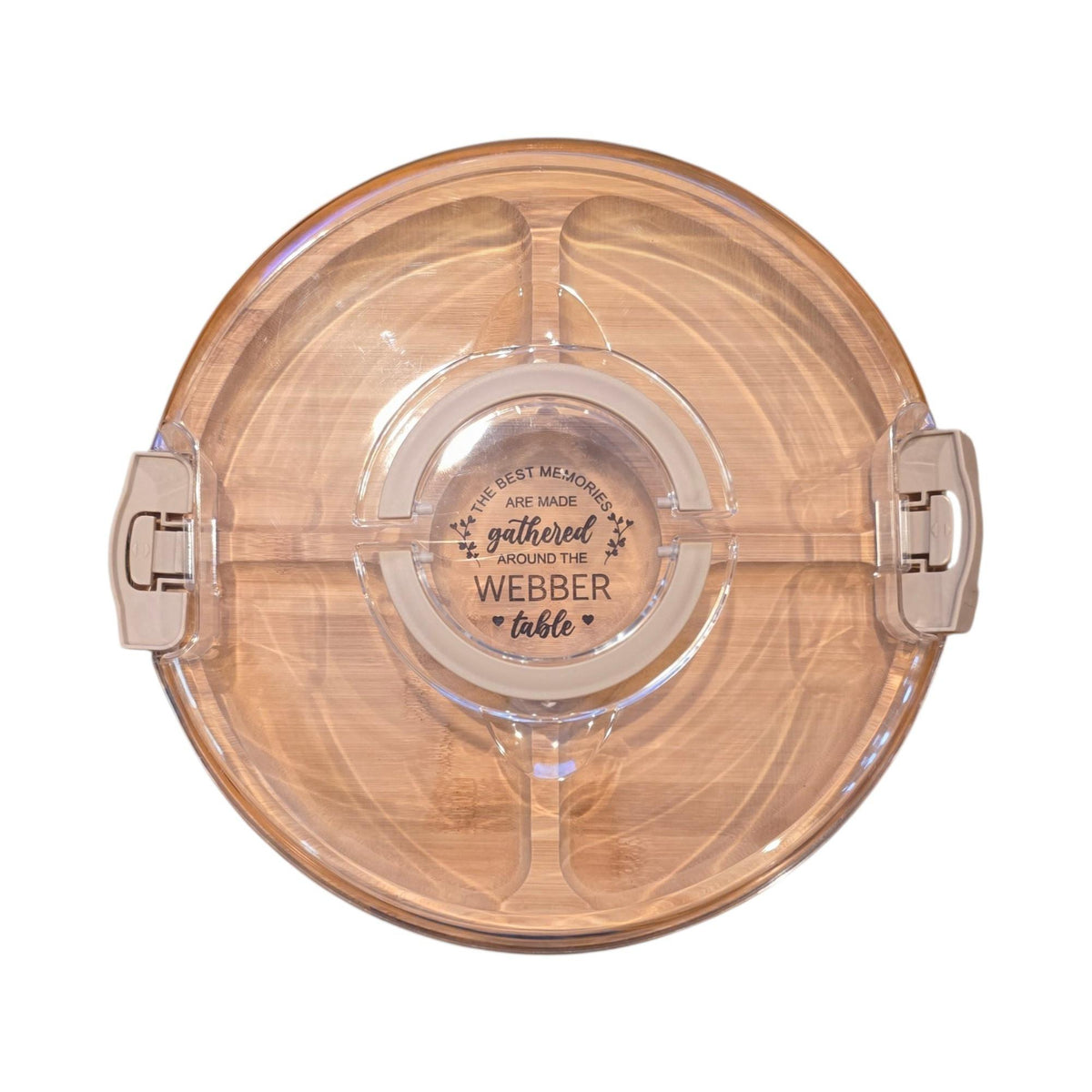 Personalized Charcuterie Board Gift – Round Bamboo Snack Tray with Custom Engraving